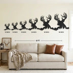 Deer Head Metal Wall Art – Buck Silhouette Wall Decor – Rustic Cabin Decor – Hunting Gift – Lodge Wall Art