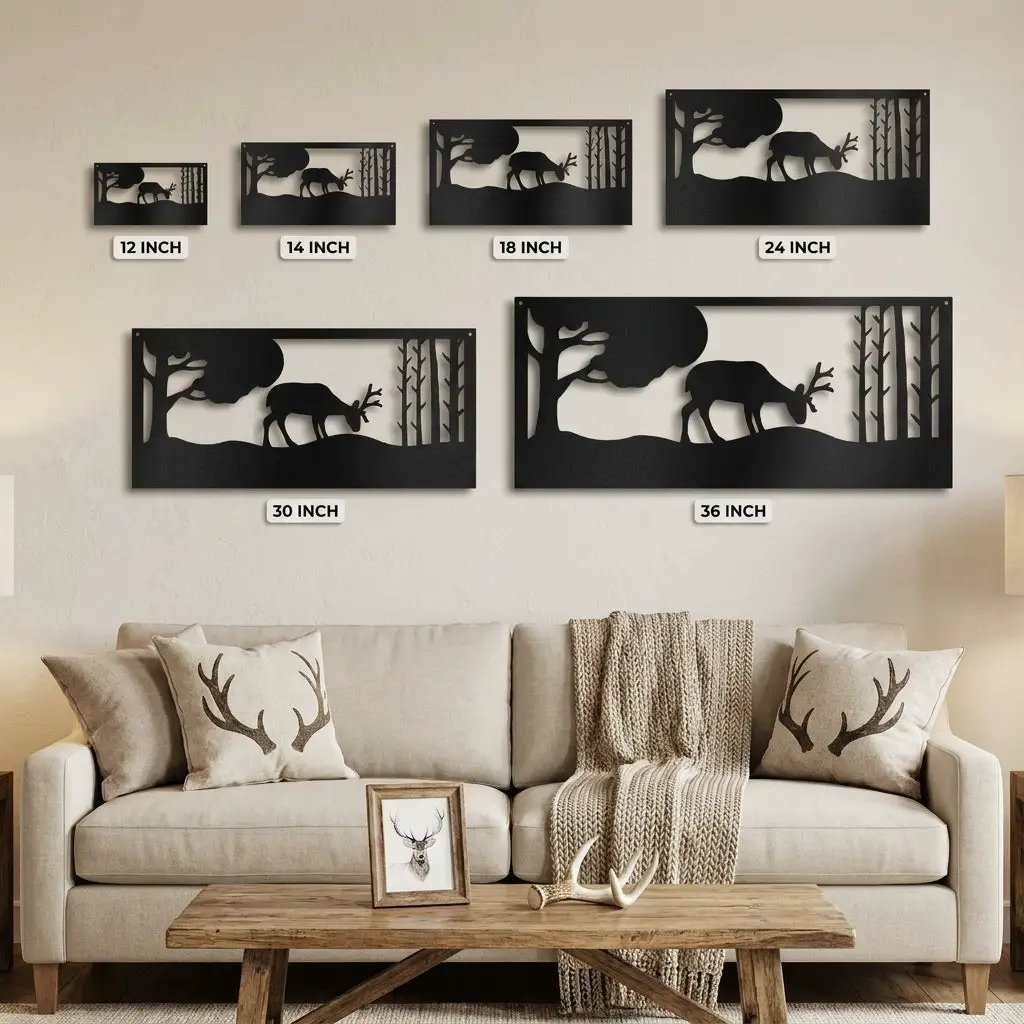 Personalized Deer Metal Sign, Hunting Wall Art, Custom Deer Name Sign, Rustic Cabin Decor