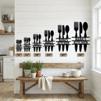 Personalized Kitchen Metal Sign – Farmhouse Kitchen Utensils Custom Name Sign
