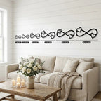 Infinity Heart Metal Wall Art – Personalized Couple Sign – Romantic Wall Decor – Wedding & Anniversary Gift