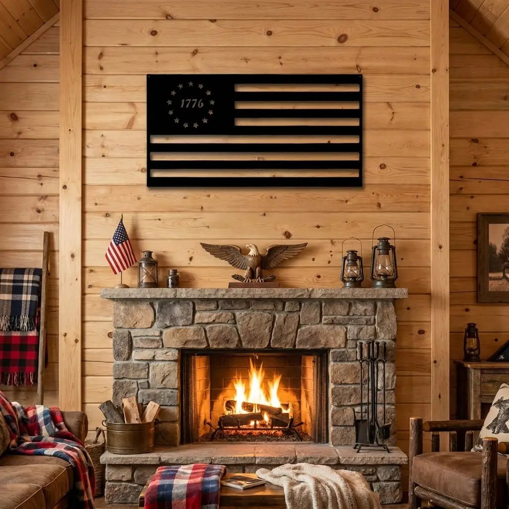 1776 American Flag Metal Art – A Bold Statement of Freedom
