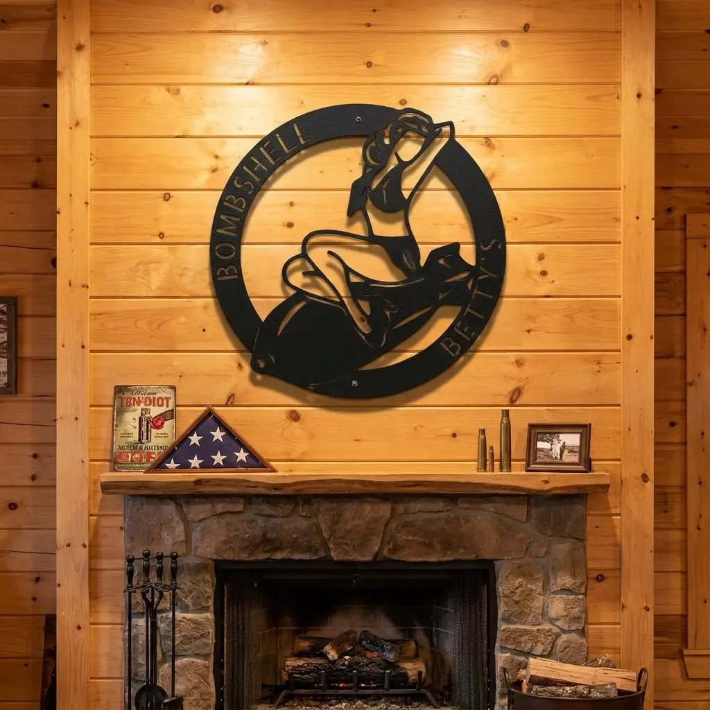 Personalized Vintage Pin-Up Metal Art – Bold, Fun & Made for Your Space