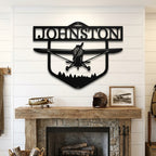 Personalized Airplane Metal Wall Art – Custom Pilot Name Sign – Aviation Decor – Aircraft Wall Art – Gift for Pilots