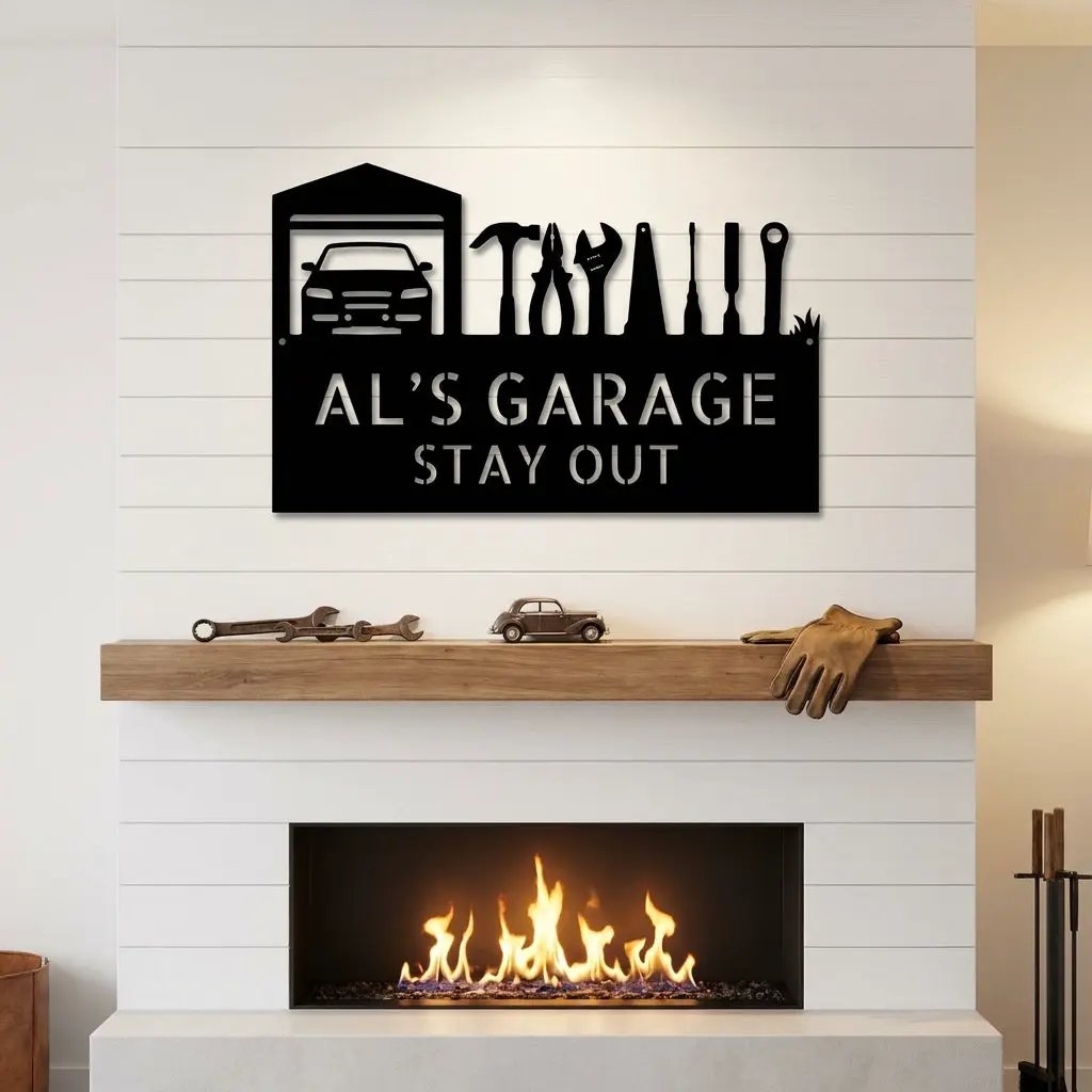 Garage Personalized Metal Sign, Custom Mechanic Wall Art, Car Enthusiast Decor, Automotive Shop Sign