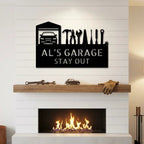 Garage Personalized Metal Sign, Custom Mechanic Wall Art, Car Enthusiast Decor, Automotive Shop Sign