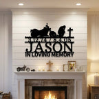 Motorcycle Memorial Metal Sign, Personalized In Loving Memory Sign, Custom Biker Memorial, Motorcycle Loss Gift