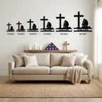 Personalized Fallen Soldier Memorial Metal Wall Art | Military Remembrance Cross Decor | Veteran Tribute Sign