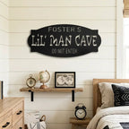 Lil Man Cave Personalized Name Indoor Outdoor Steel Wall Sign Metal Art Boy Room Decoration