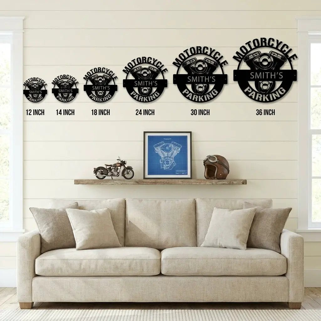Personalized Motorcycle Metal Sign, Custom Biker Wall Art, Motorcycle Garage Decor