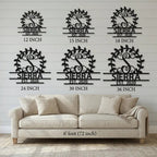 Custom Crest Metal Wall Sign – Personalized Family Name, Monogram, and Established Year – Made in the USA – 5 Sizes & Colors