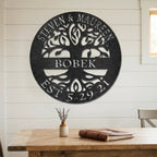 Personalized Tree of Life Metal Wall Art | Custom Family Name & Established Date Sign
