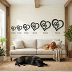 Heart & Paw Metal Wall Art | Pet Lover Metal Sign | Dog & Cat Memorial Decor | Made in USA