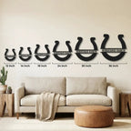 Personalized Horseshoe Metal Sign Custom Ranch Name Sign Western Decor Farmhouse Wall Art Horse Lover Gift Barn Decor Custom Steel Sign