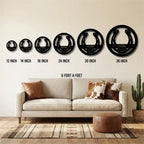 Personalized Horseshoe Metal Wall Art Sign Custom Ranch Name Steel Decor Western Farmhouse