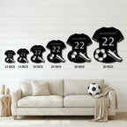 Soccer Jersey Monogram Custom Name Steel Sign Metal Wall Art