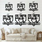 Personalized Baseball Home Plate Metal Wall Art | Custom Family Name Baseball Sign | Baseball Lover Home Decor