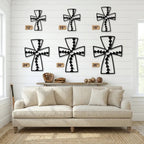 Faith Baseball Cross Metal Wall Art | Christian Baseball Decor | Baseball Stitch Cross Sign for Players & Fans