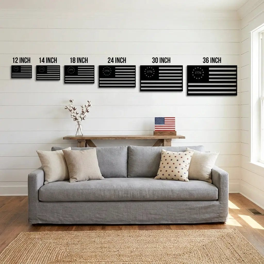 1776 American Flag Metal Art – A Bold Statement of Freedom