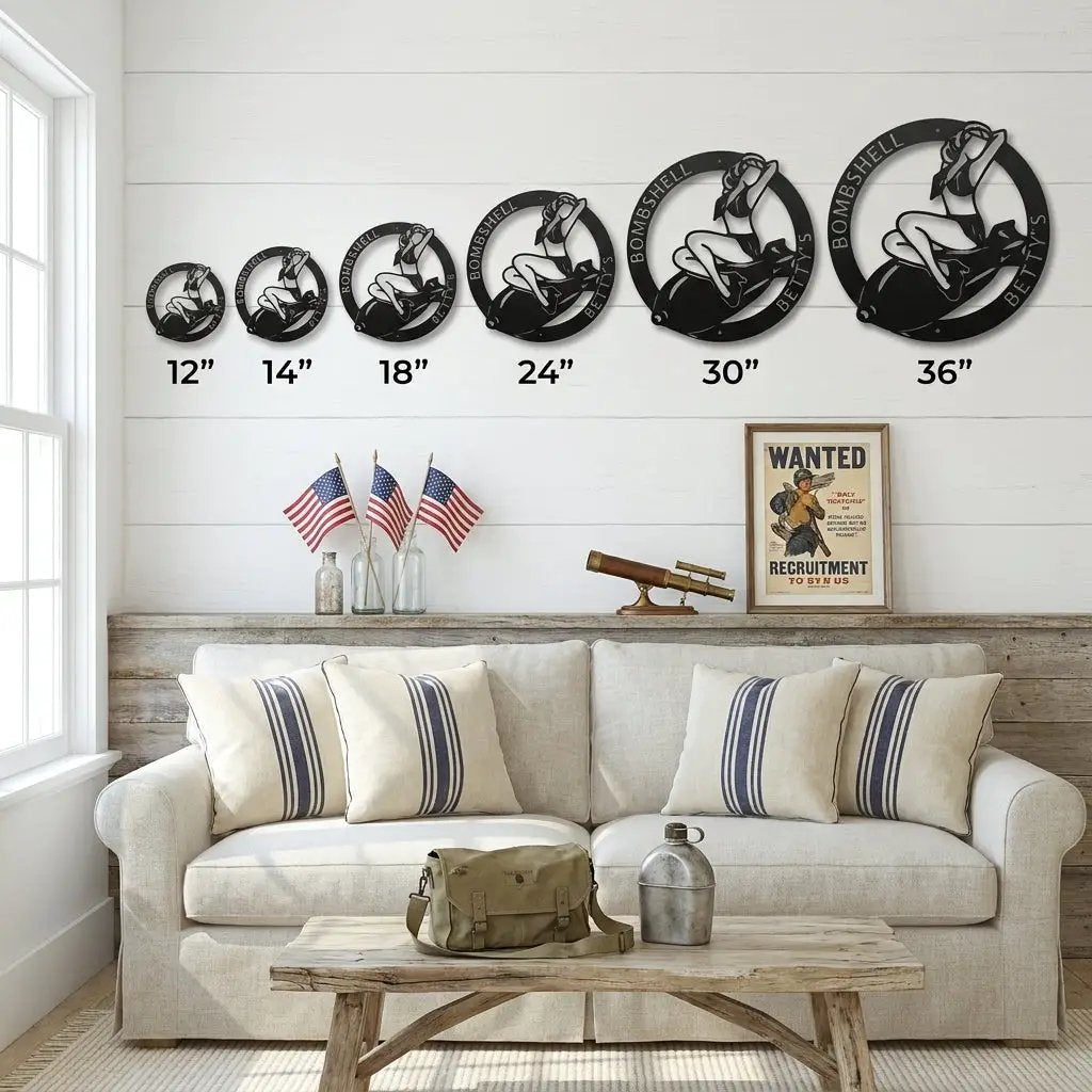 Personalized Vintage Pin-Up Metal Art – Bold, Fun & Made for Your Space