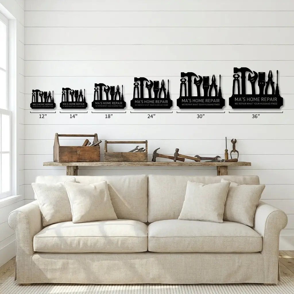 Personalized Tool Metal Wall Art – Mechanic Garage Decor – Workshop Wall Art – Gift for Dad