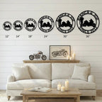 Personalized Couples Motorcycle Trike Metal Wall Art – Custom Names & Date Biker Sign – Anniversary Gift for Couples, Man Cave Garage Decor