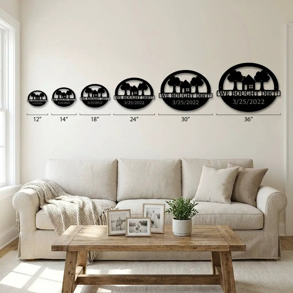 Custom New Home Steel Sign – Farmhouse Housewarming Gift with Established Date