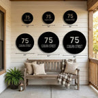 Personalized Circle Address Metal Sign | Custom House Number Wall Art for Porch, Front Door, Entryway & Outdoor Home Decor