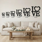 LOVE Metal Wall Art Sign with Heart – Romantic Steel Wall Decor – Wedding Anniversary Gift – Modern Farmhouse Decor