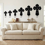 God Love Cross Metal Wall Art – Christian Wall Decor – Religious Cross Sign – Faith Home Decor – Bible Verse Style Wall Art