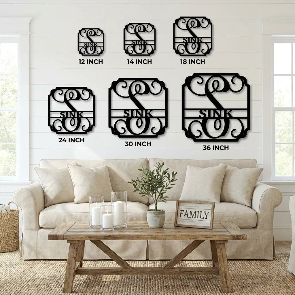 Personalized Monogram Metal Wall Sign: A Statement of Elegance & Identity