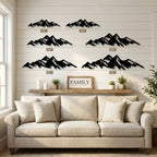 Mountain Ridge Metal Wall Art | Rustic Mountain Landscape Decor | Modern Cabin & Lodge Wall Hanging