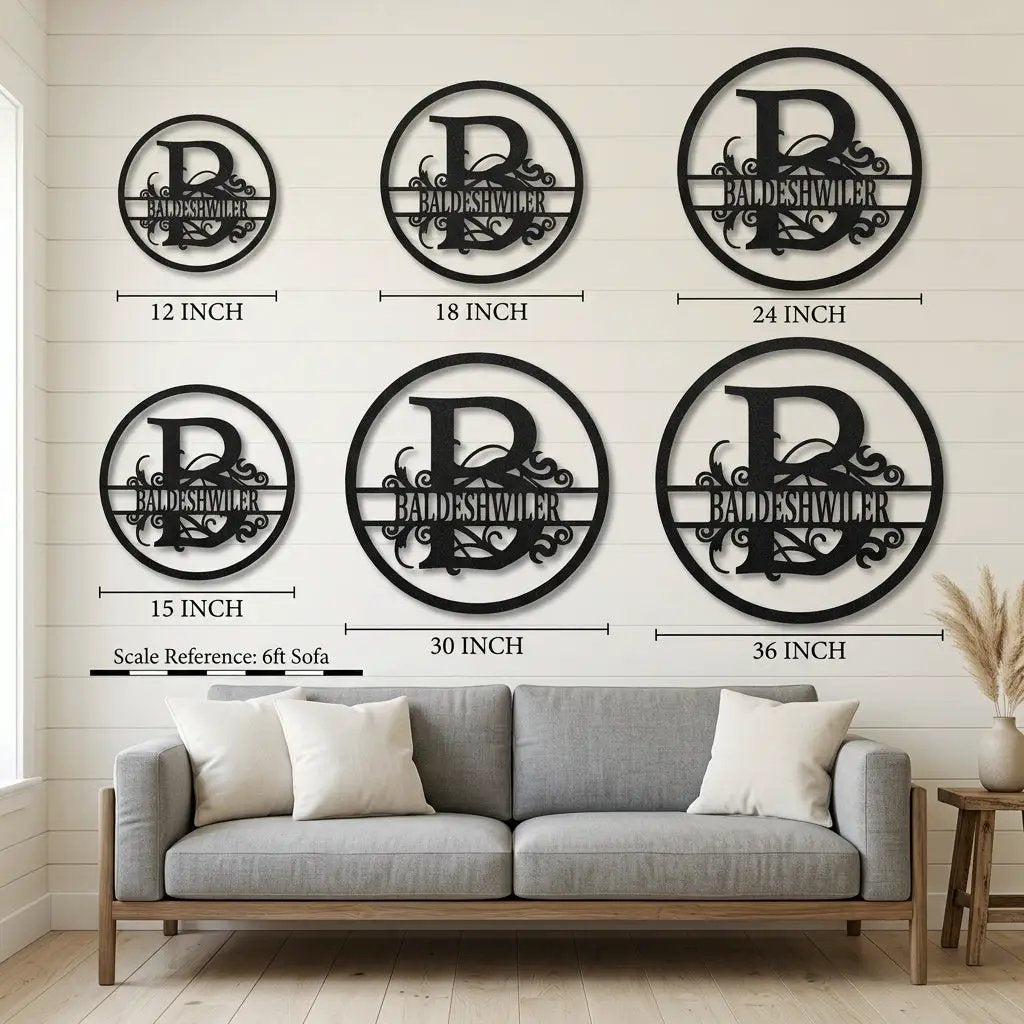 Monogrammed Elegance: Your Initial, Your Name, Your Style - Steel Wall Sign Art