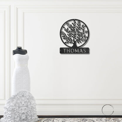 Personalized Tree of Life Metal Wall Sign: Celebrate Your Roots - Mallard Moon Gift Shop
