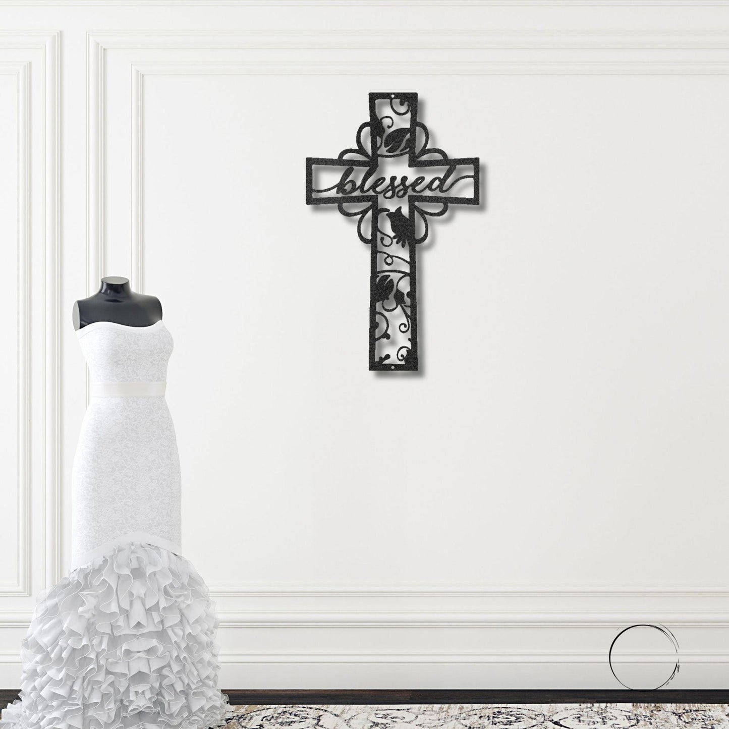 Blessed Cross Ornate Metal Wall Art - Mallard Moon Gift Shop