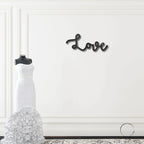 Love Script Metal Word Art Wall Sign