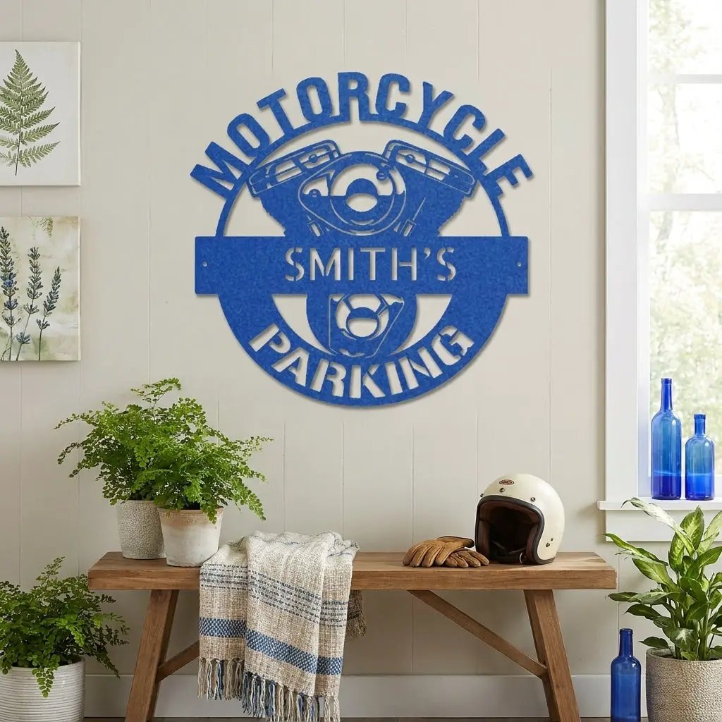 Personalized Motorcycle Metal Sign, Custom Biker Wall Art, Motorcycle Garage Decor