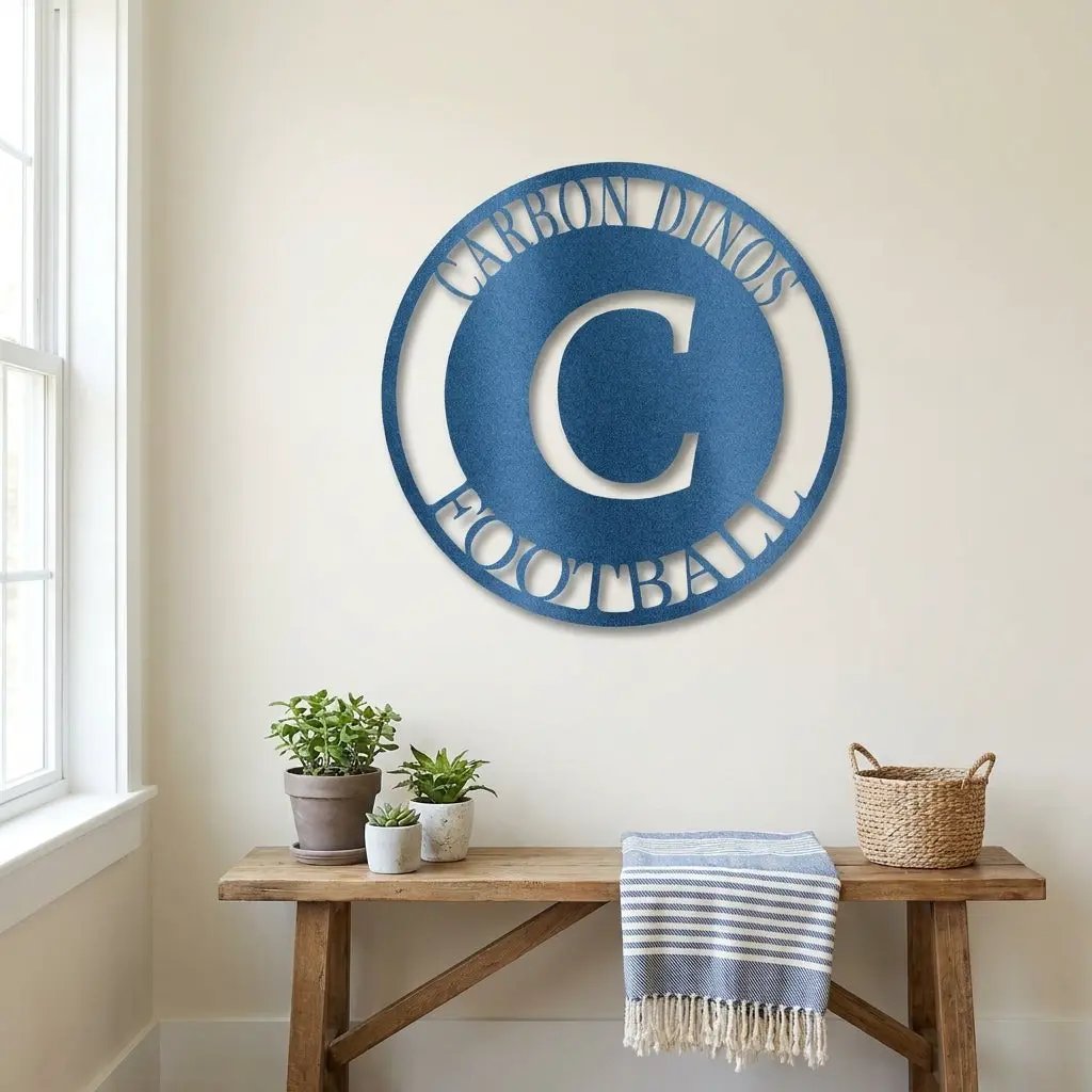 Initial Family Name Personalized Indoor Outdoor Steel Wall Sign Art