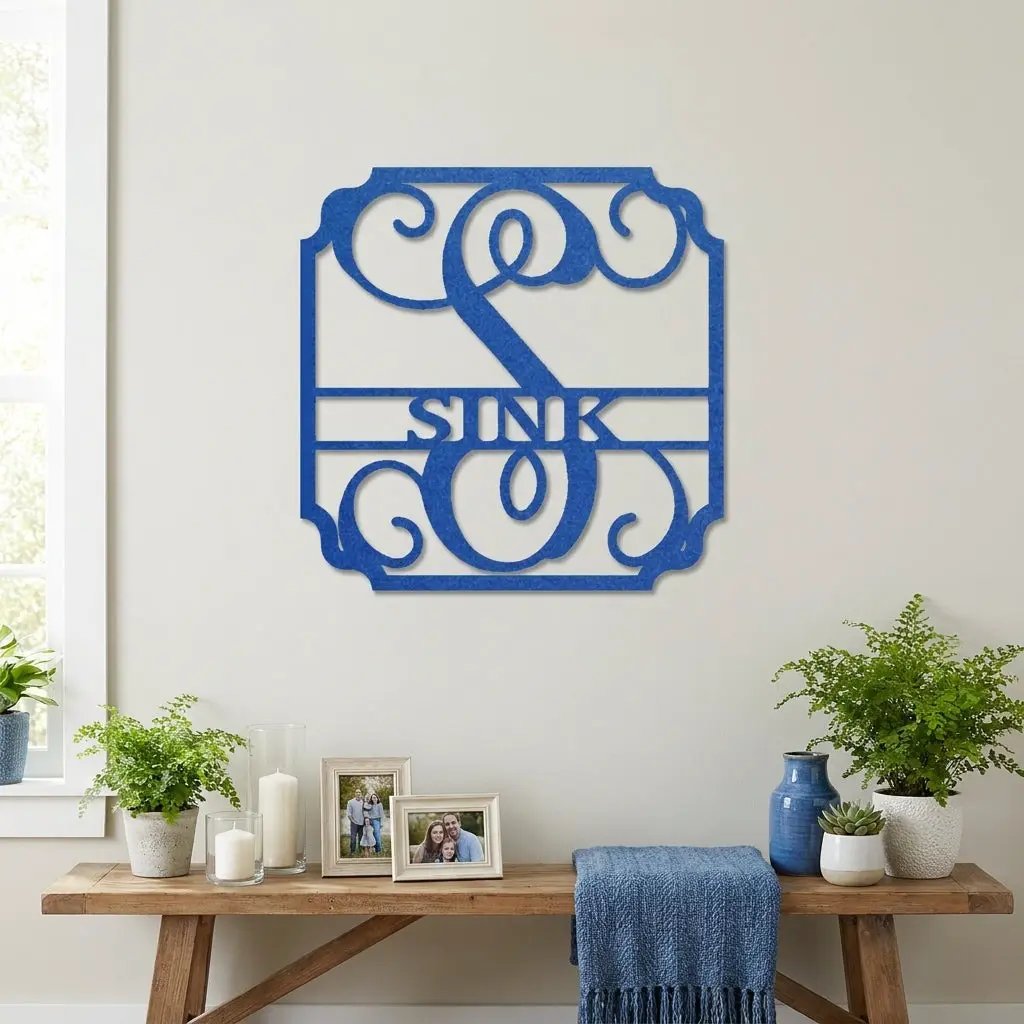 Personalized Monogram Metal Wall Sign: A Statement of Elegance & Identity