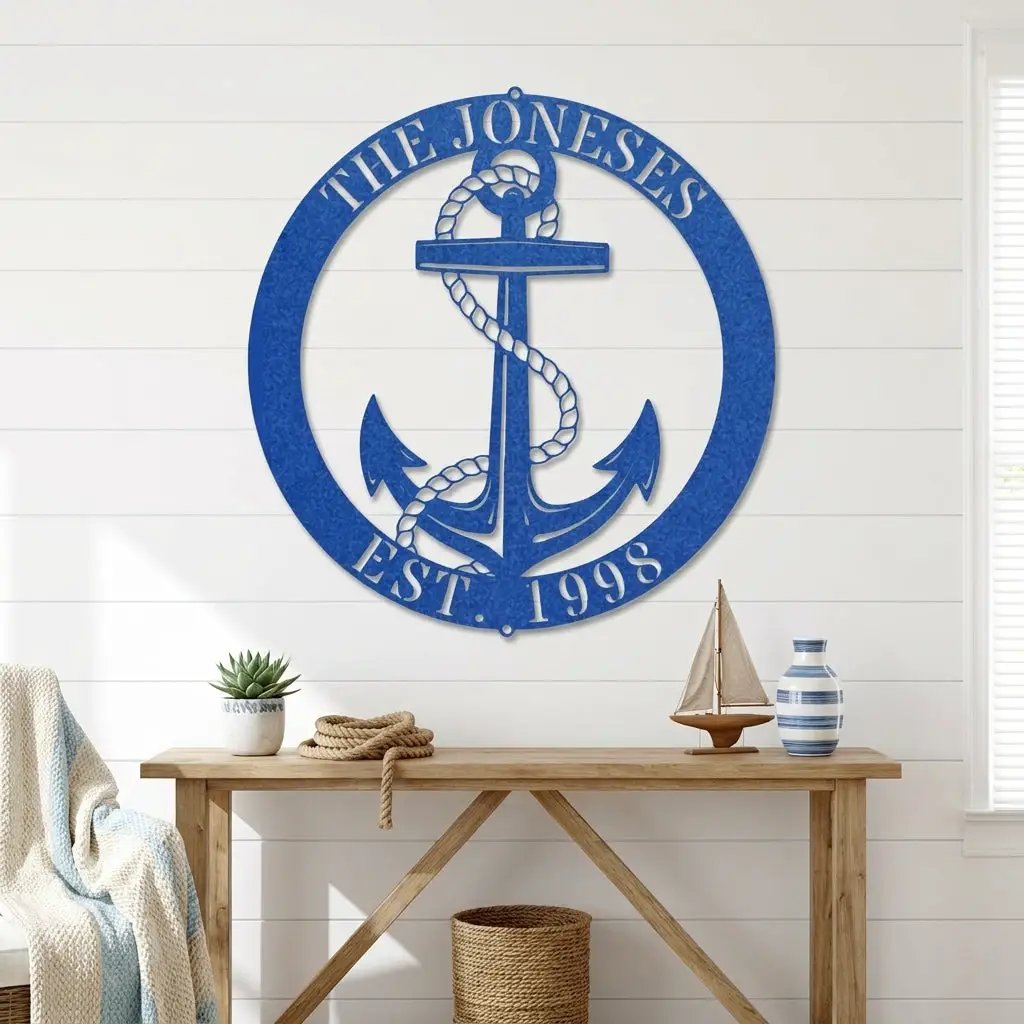 Personalized Anchor Metal Art – Where Your Story Drops Anchor