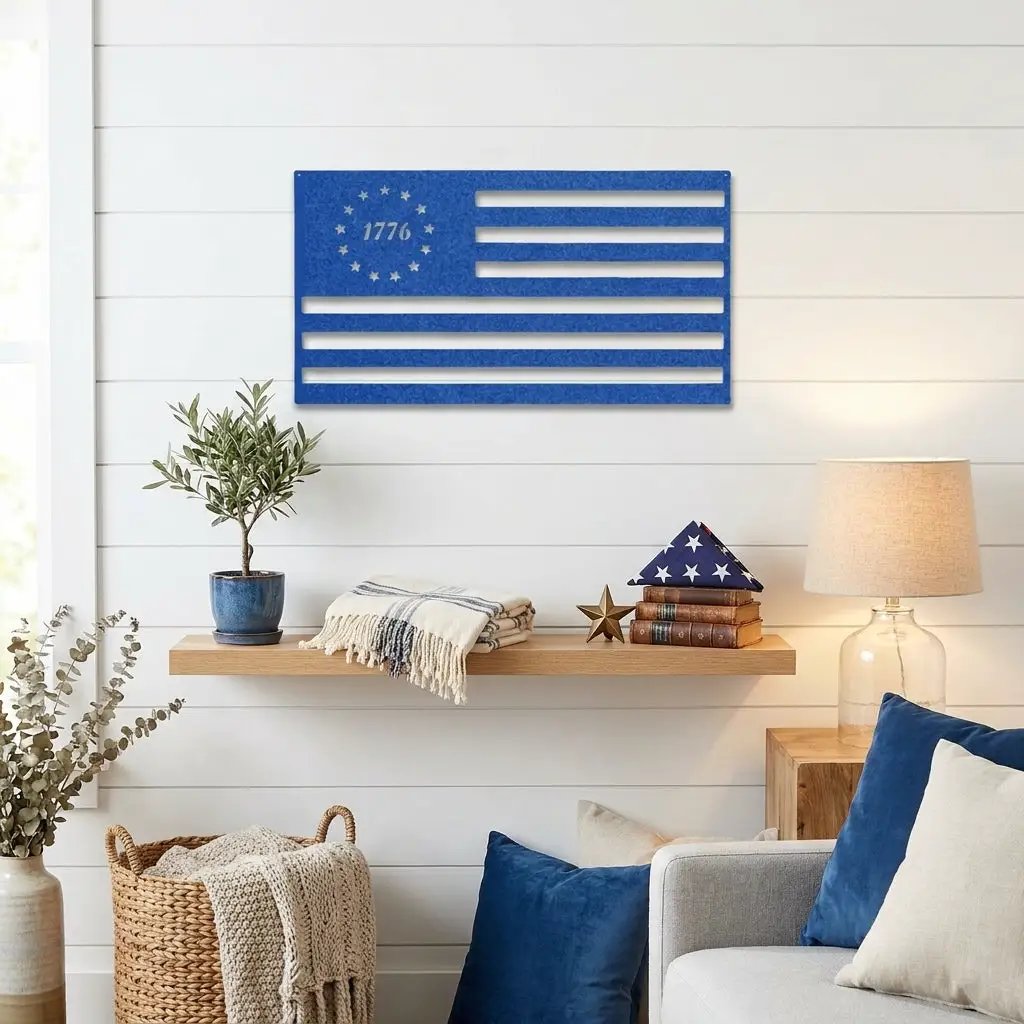 1776 American Flag Metal Art – A Bold Statement of Freedom
