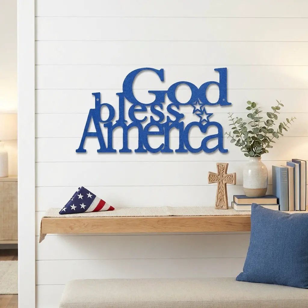 God Bless America Metal Art – A Tribute to Faith, Freedom & Home