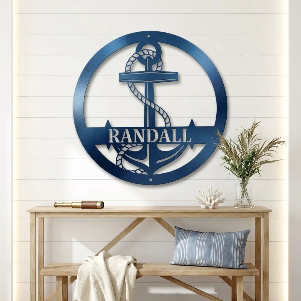 Personalized Anchor Name Metal Art – Your Name, Your Anchor