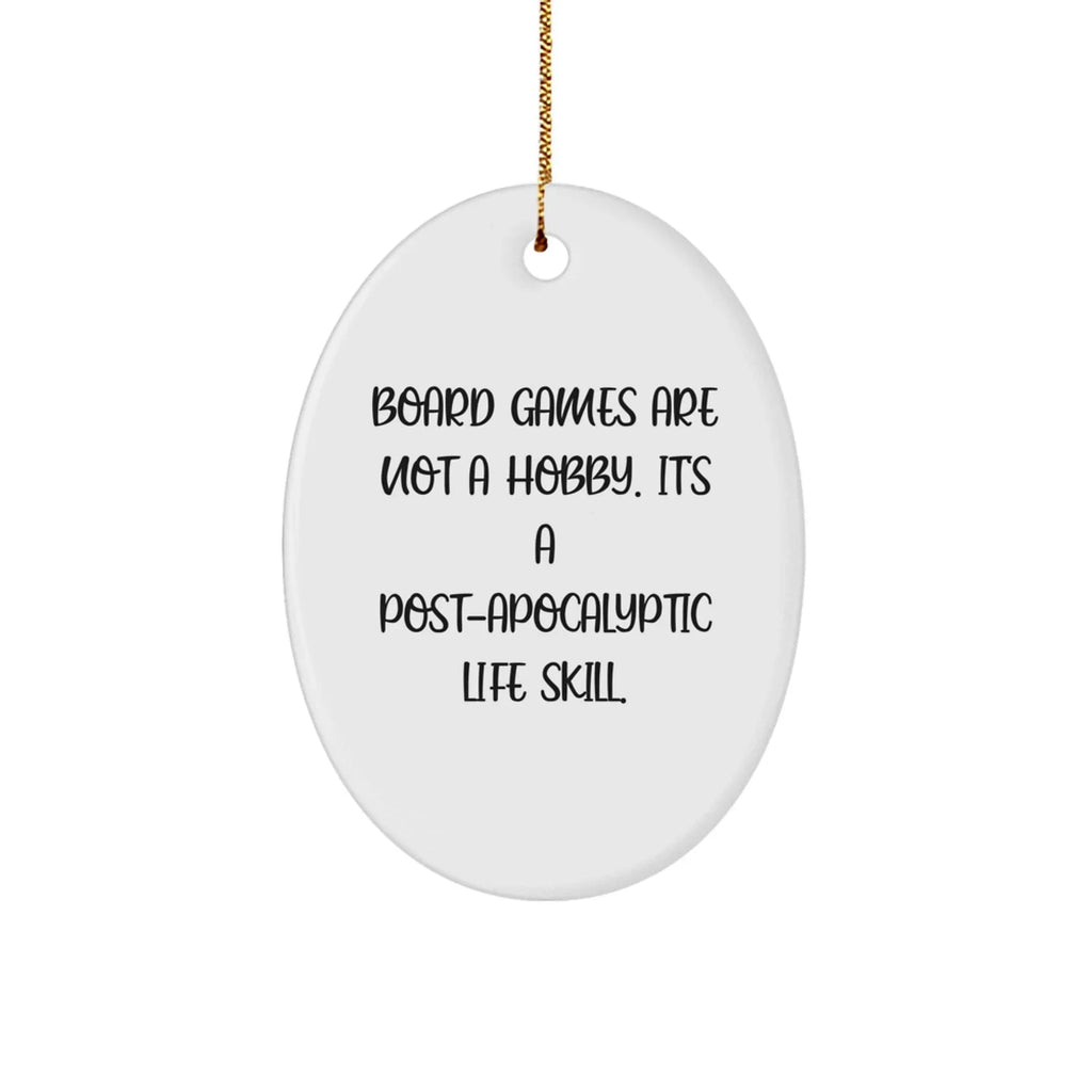 Funny Board Games' Oval Christmas Ornament