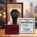 Bonus Dad Chronograph Watch - The Heart Makes Us Family Father's Day, Birthday Gift