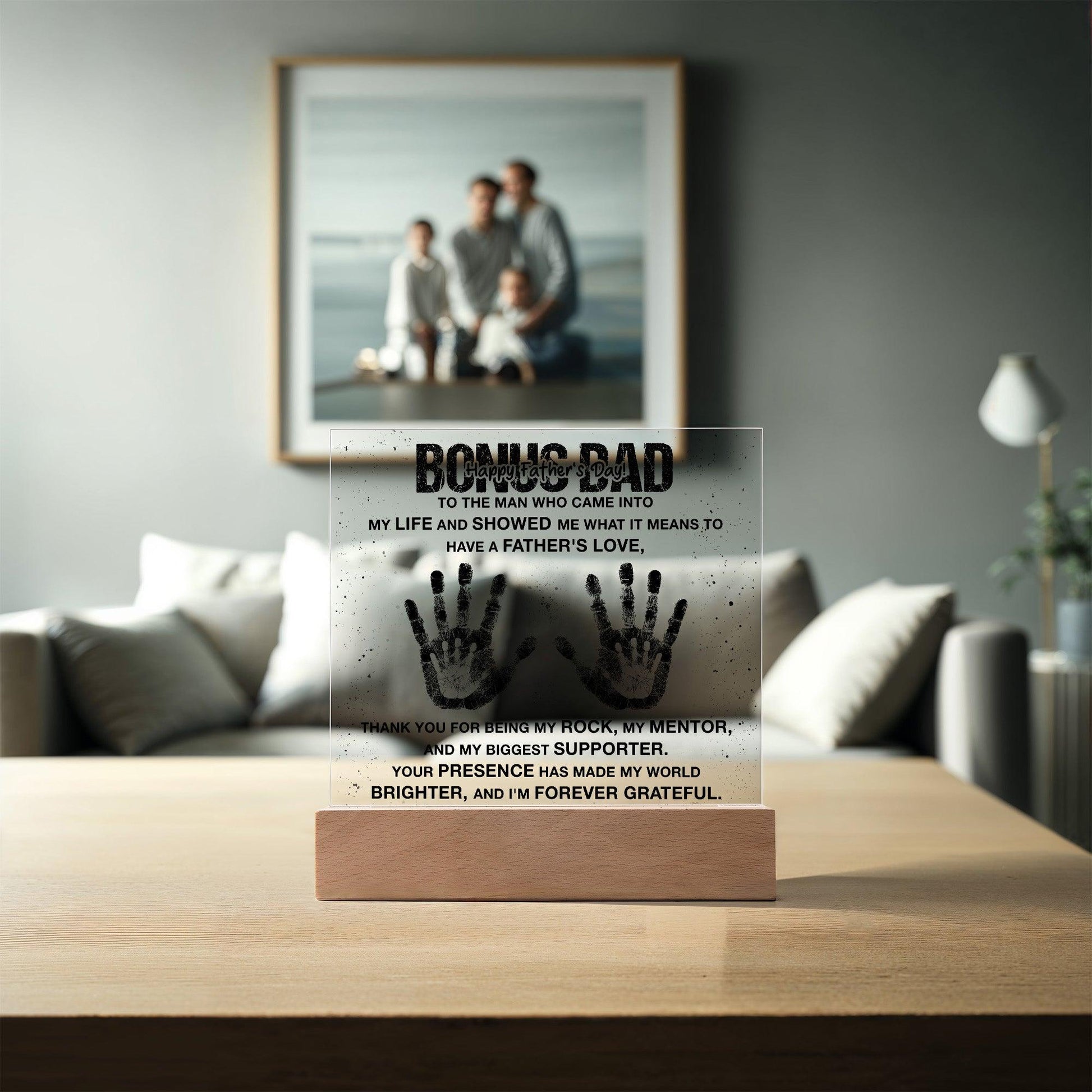 Bonus Dad You are my Rock Acrylic Plaque - Mallard Moon Gift Shop
