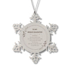 Bonus Daughter Ornament Gifts, To My Bonus Daughter Remember, you will never lose. You will either WIN or LEARN, Keepsake Snowflake Ornament For Bonus Daughter, Birthday Christmas Gifts Ideas For Bonus Daughter X-mas Gifts