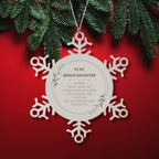 Bonus Daughter Ornament Gifts, To My Bonus Daughter Remember, you will never lose. You will either WIN or LEARN, Keepsake Snowflake Ornament For Bonus Daughter, Birthday Christmas Gifts Ideas For Bonus Daughter X-mas Gifts