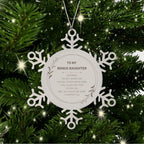 Bonus Daughter Ornament Gifts, To My Bonus Daughter Remember, you will never lose. You will either WIN or LEARN, Keepsake Snowflake Ornament For Bonus Daughter, Birthday Christmas Gifts Ideas For Bonus Daughter X-mas Gifts