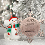 Bonus Daughter Snowflake Ornament - Always follow your dreams, never forget how amazing you are, Bonus Daughter Christmas Birthday Gifts