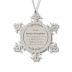 Bonus Daughter Snowflake Ornament Gifts, To My Bonus Daughter You are braver than you believe, stronger than you seem, Inspirational Birthday, Christmas Gifts